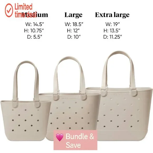 Large Waterproof EVA Tote with Zipper Pocket for Travel Pool Beach
